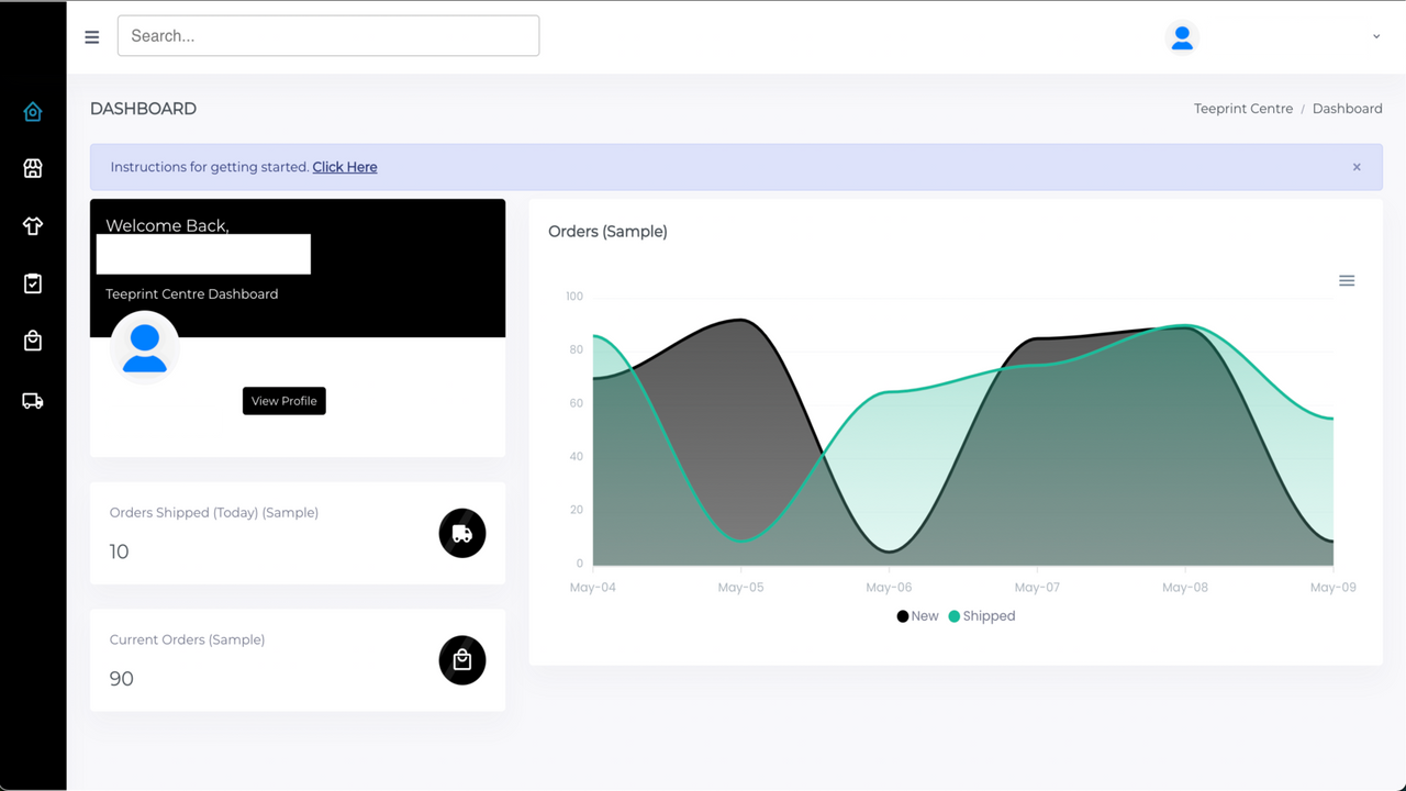 Et dashboard der samler alle dine ordrer