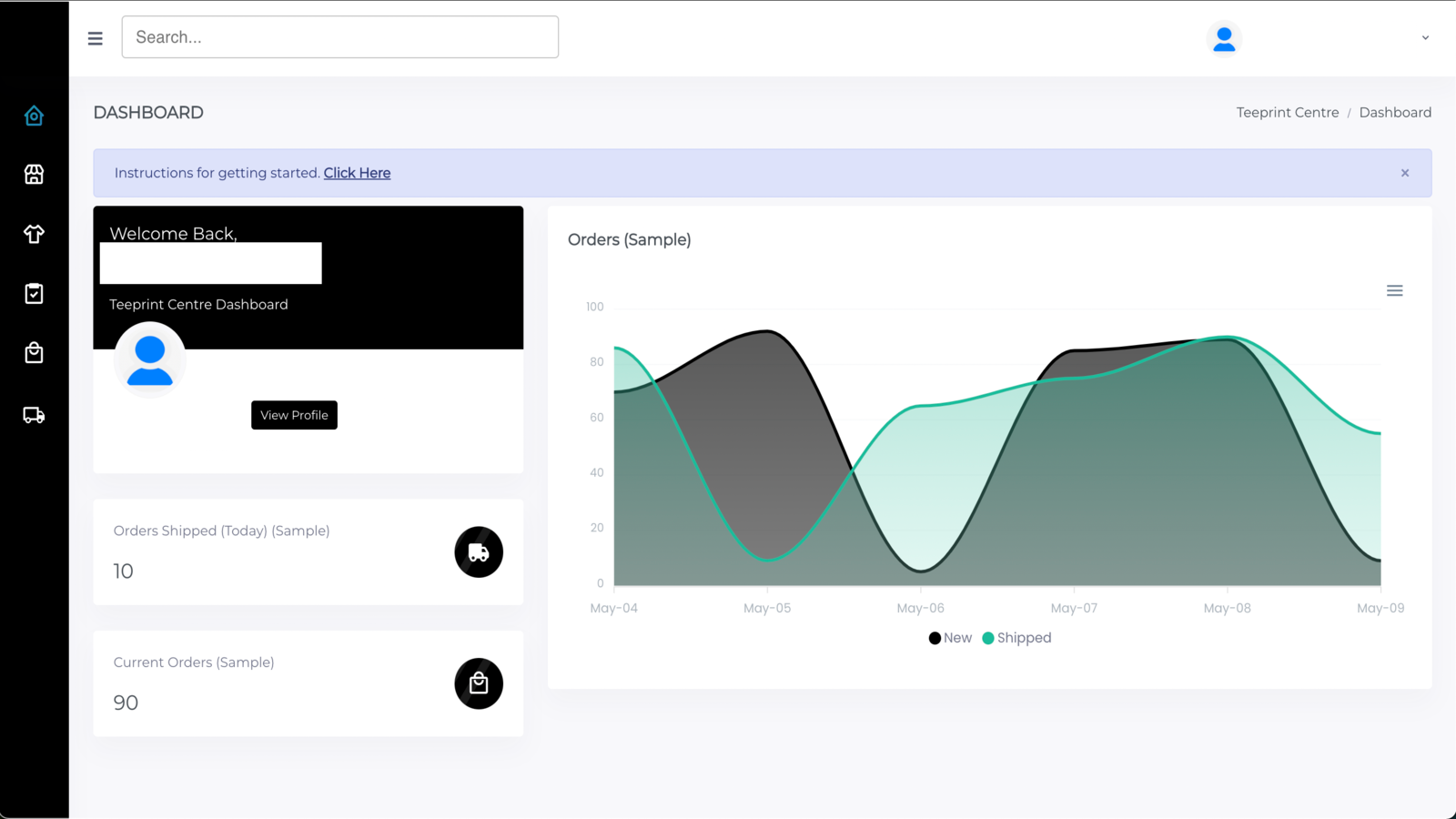 Et dashboard der samler alle dine ordrer