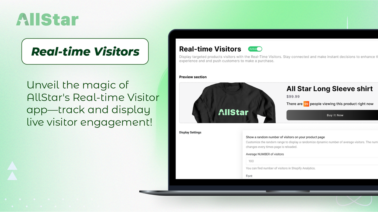 Real-time visitors gives the confidence to the shop visitors