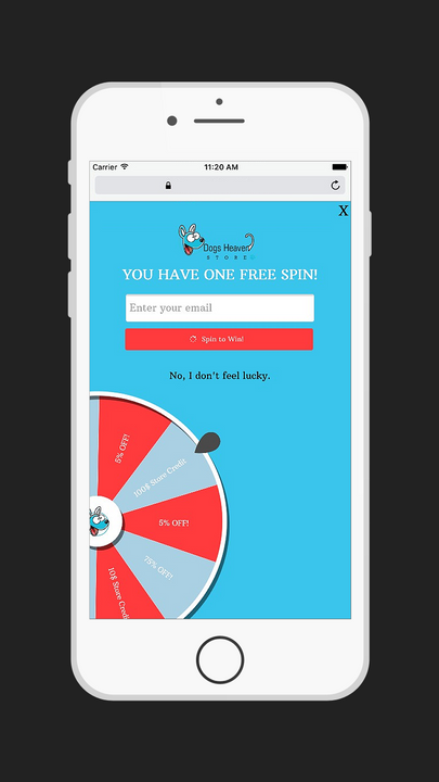 Spin-a-Sale mobiele screenshot 1