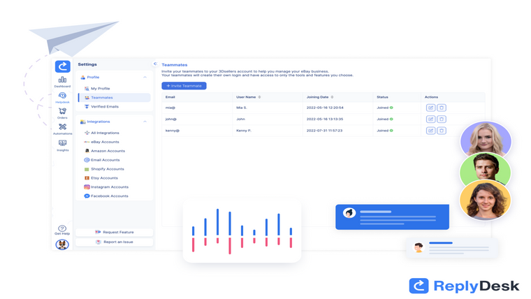 Replydesk Helpdesk and CRM Screenshot