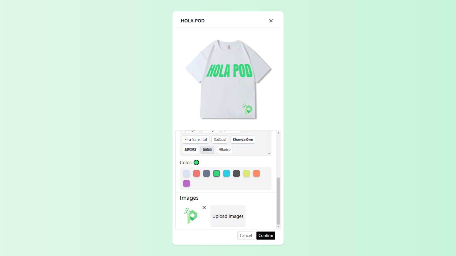 HOLA POD: Easy Custom Product Screenshot