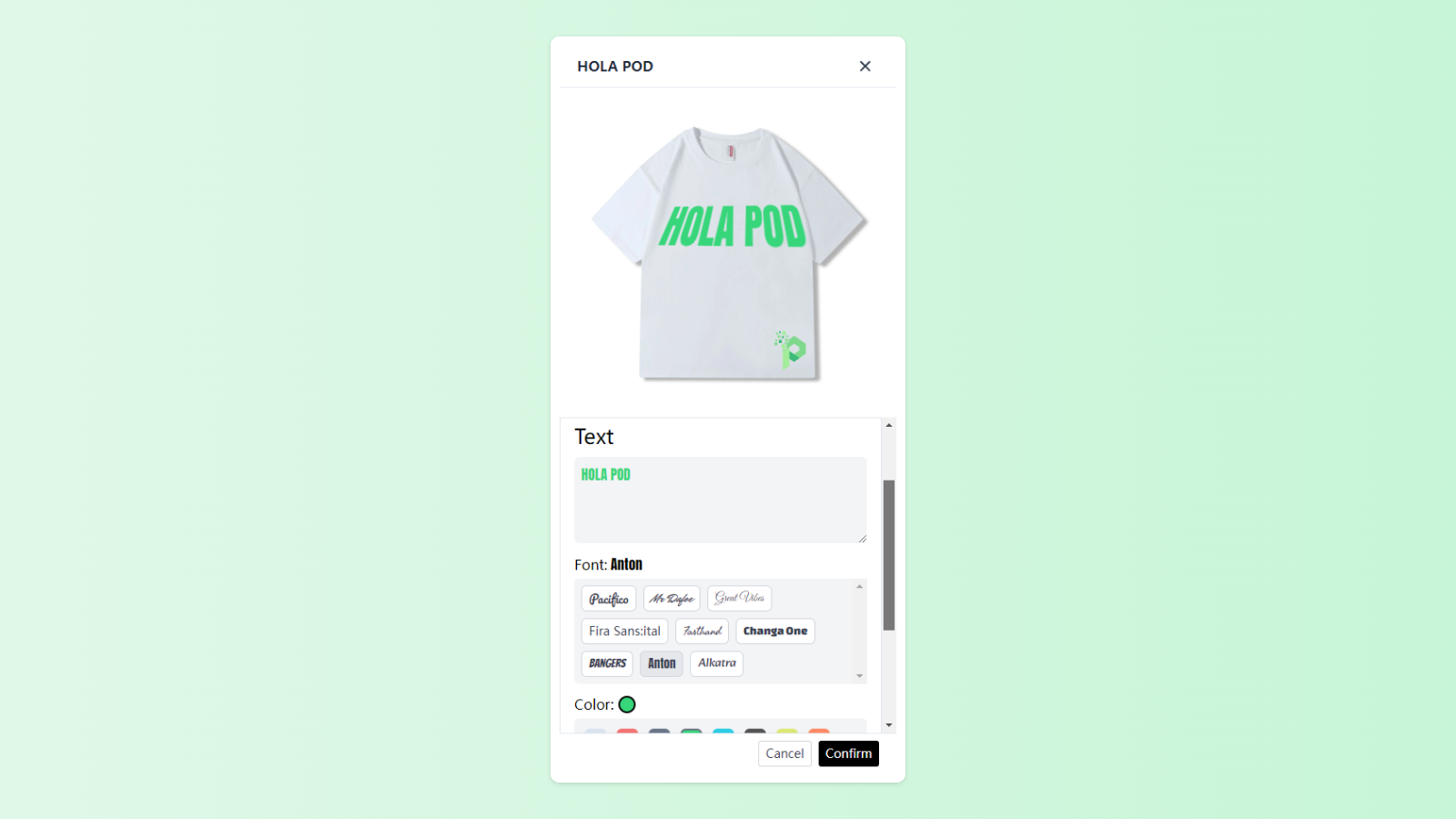 HOLA POD: Easy Custom Product Screenshot