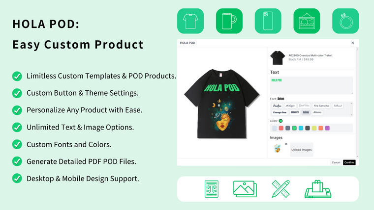 HOLA POD: Easy Custom Product Screenshot