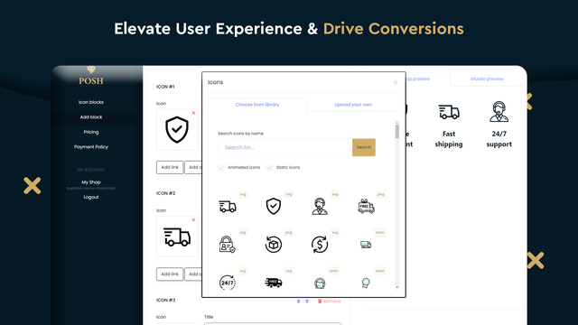 Elevate User Experience & Drive Conversions.  trust badges
