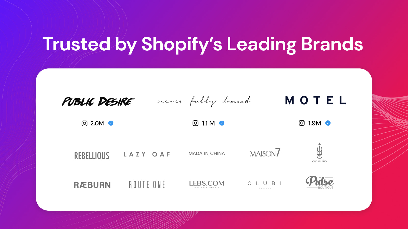 Trusted by Shopify's leading brands