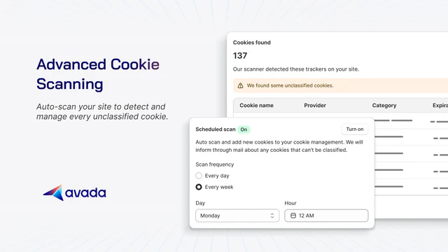 Banner de cookies con traducción AI para coincidir con visitantes de regiones