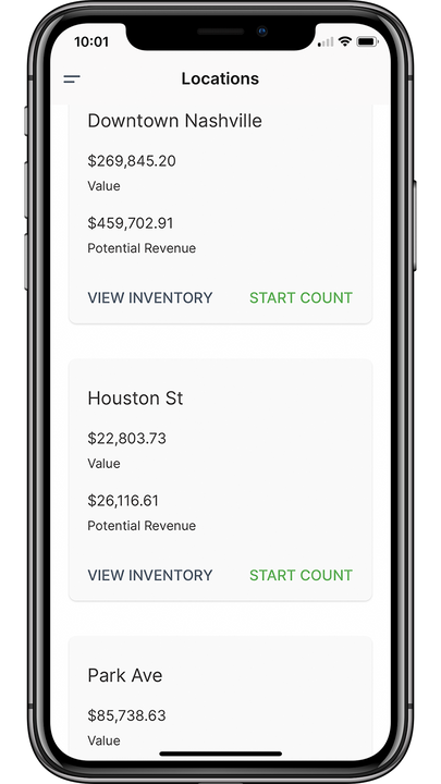 Stocktaking for multiple locations