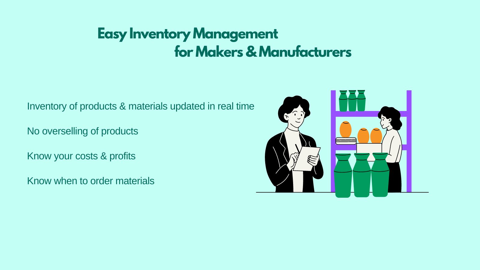 Einfache Inventarverwaltung für Hersteller und Produzenten