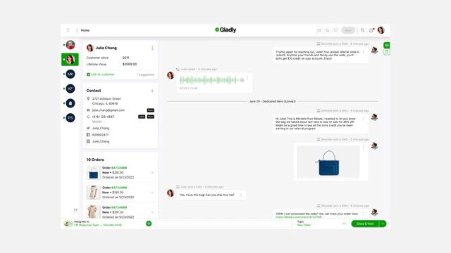 Full Customer View with a Single Conversation Timeline