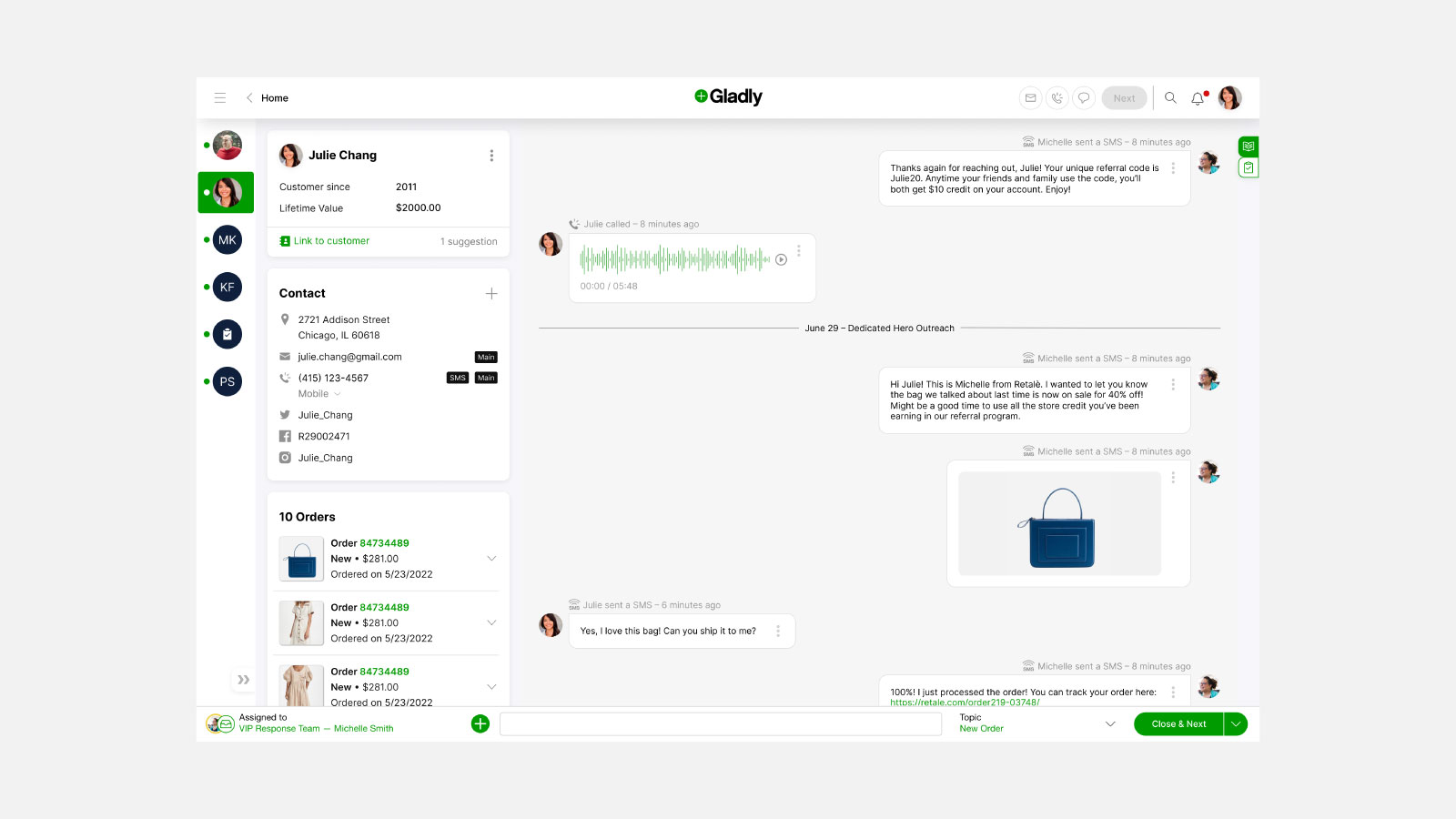 Full Customer View with a Single Conversation Timeline