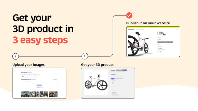Obtenez votre produit en 3D en 3 étapes faciles
