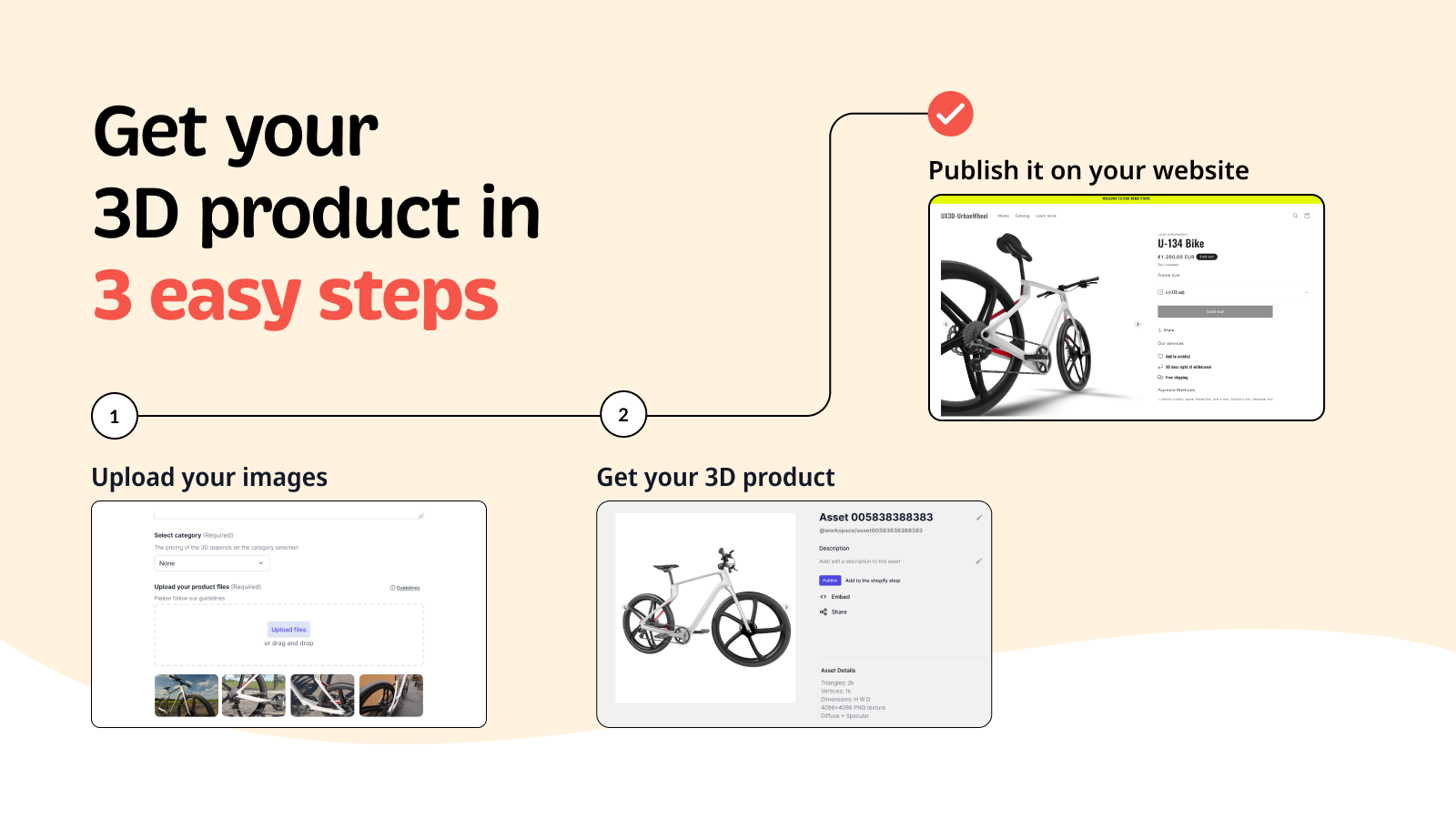 Get your 3D product in 3 easy steps