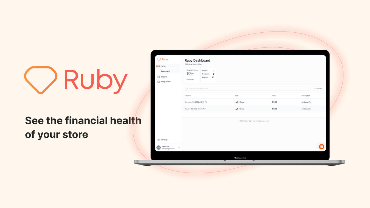Voyez la santé financière de votre magasin avec Ruby