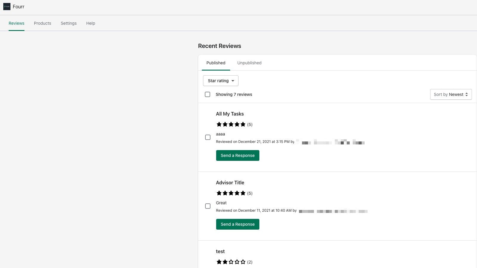 FOURR Product Reviews Screenshot