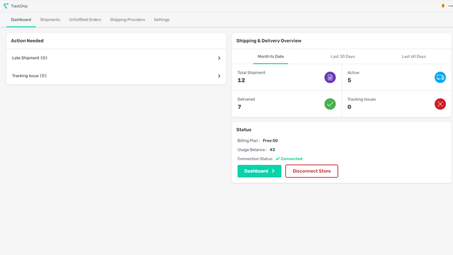 TrackShip Dashboard