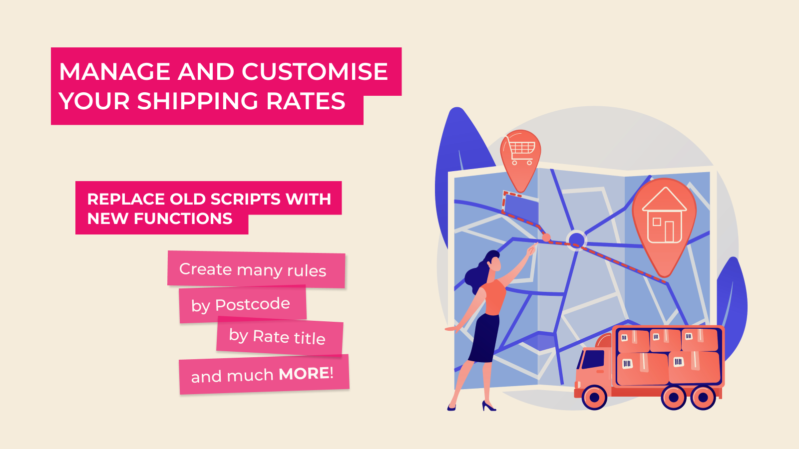 manage and customise your shipping rates
