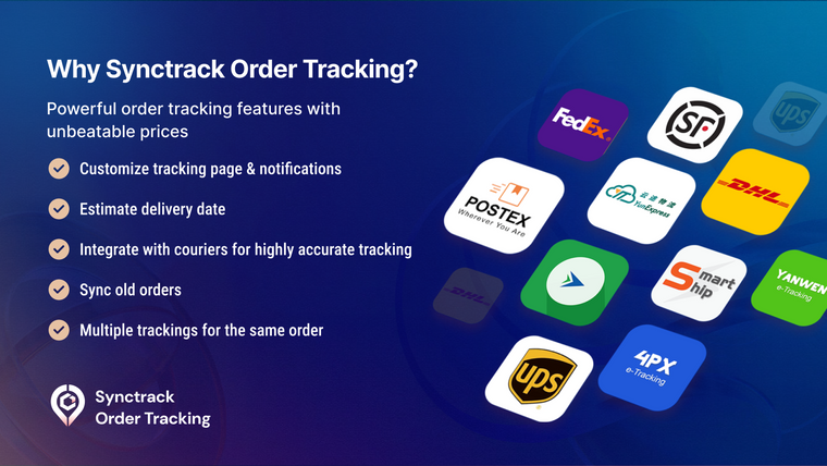 Synctrack Order Tracking Screenshot