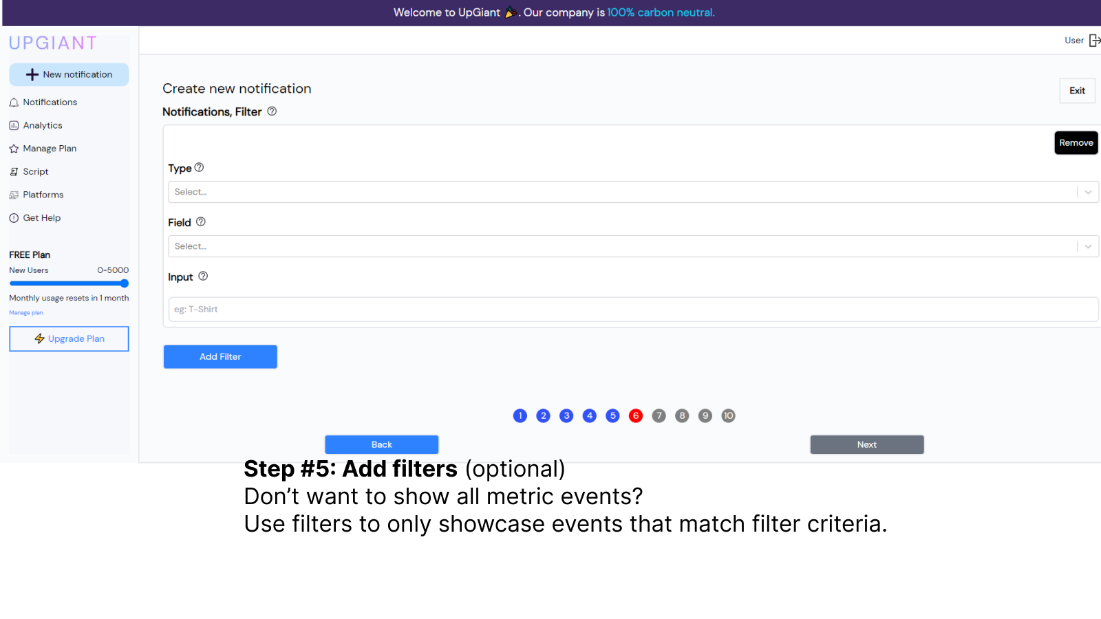 Passo 5: Adicione filtros