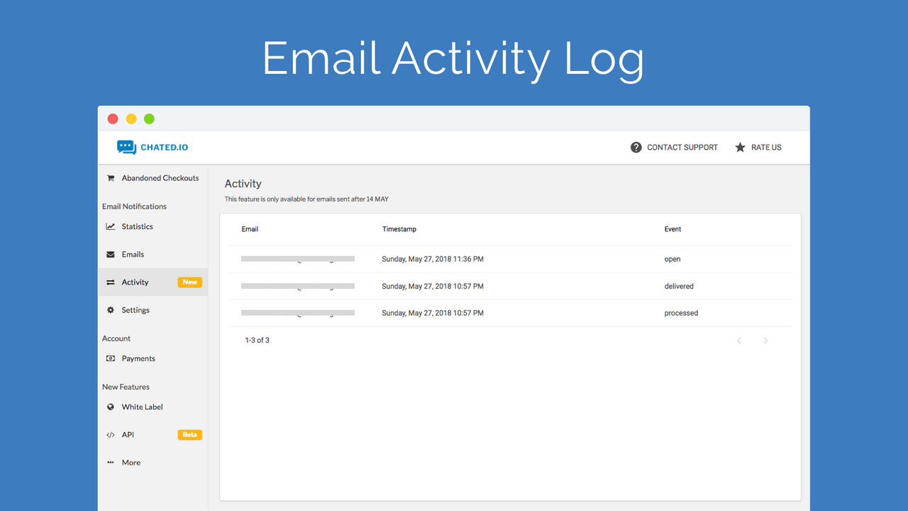 Email Activity Log