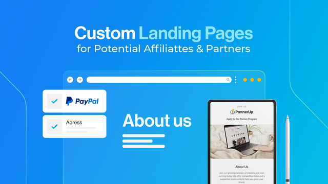 Erstelle individuelle Landing Pages für neue Partner