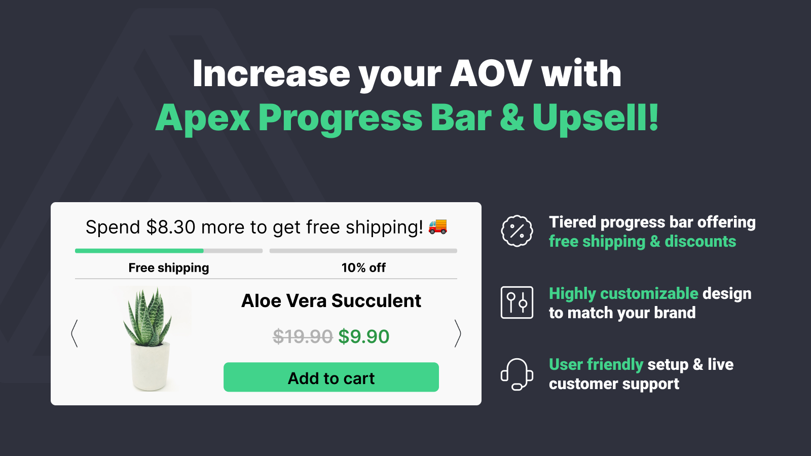 Increase your AOV with Apex Progress Bar & Upsell