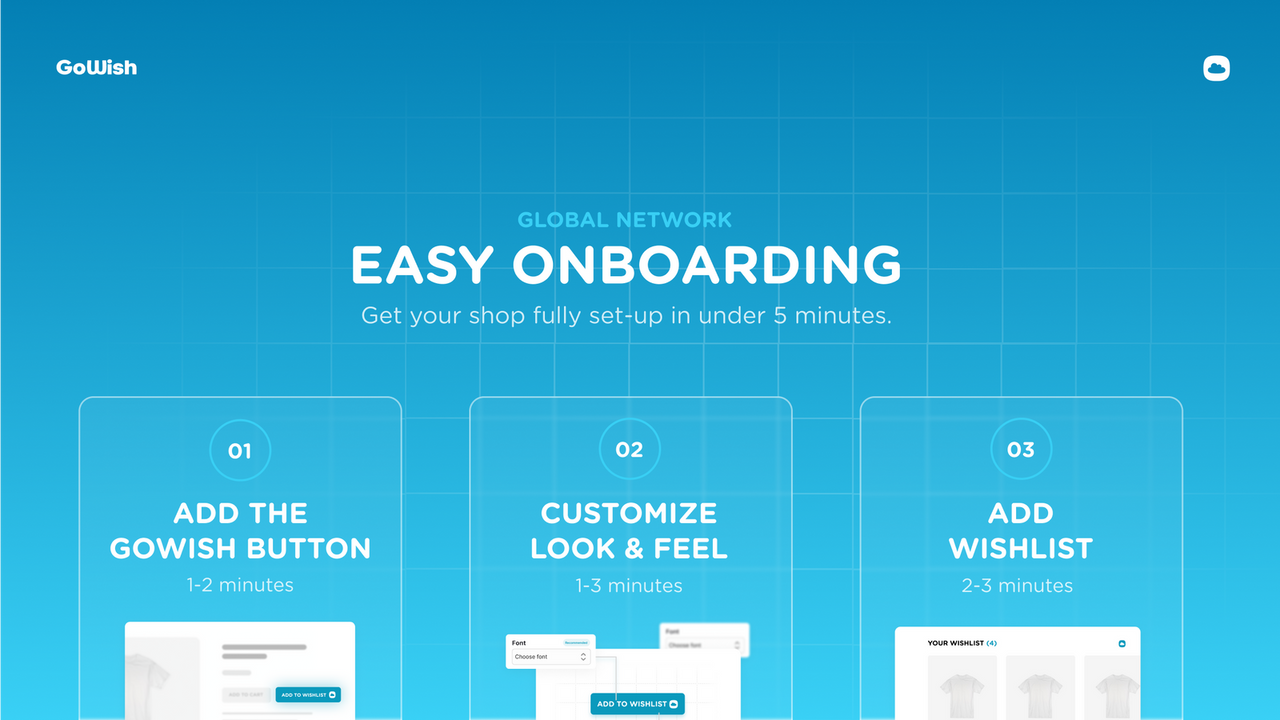 Onboarding steps