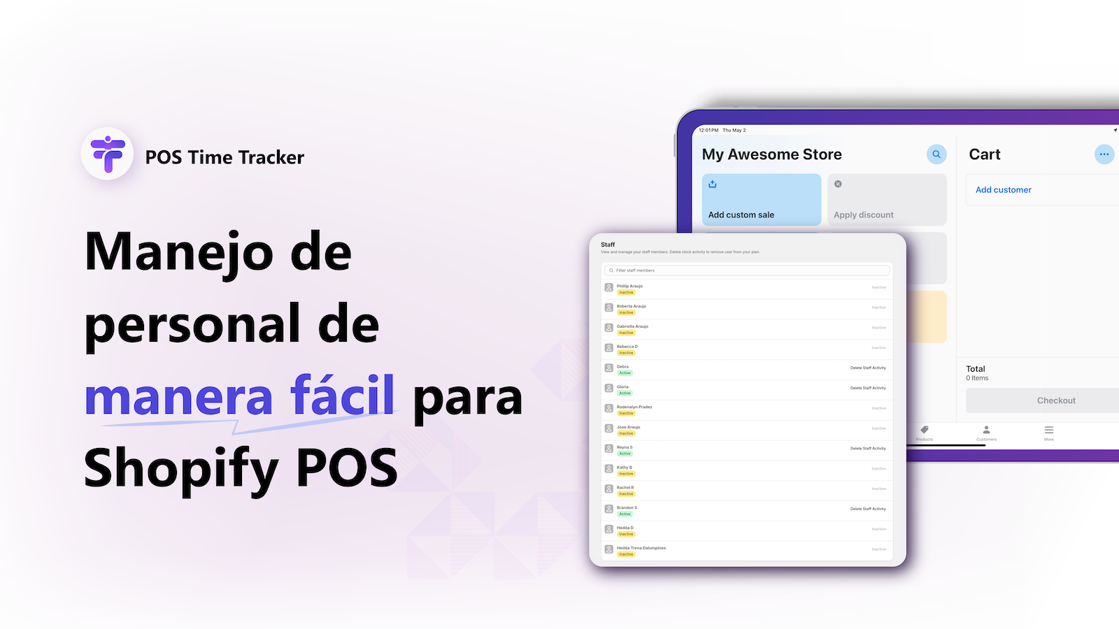 Manejo de personal de manera fácil para Shopify POS