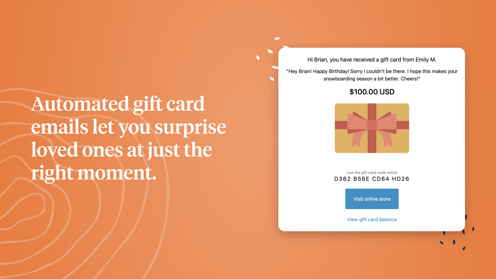 A&D: Scheduled Gift Cards Screenshot