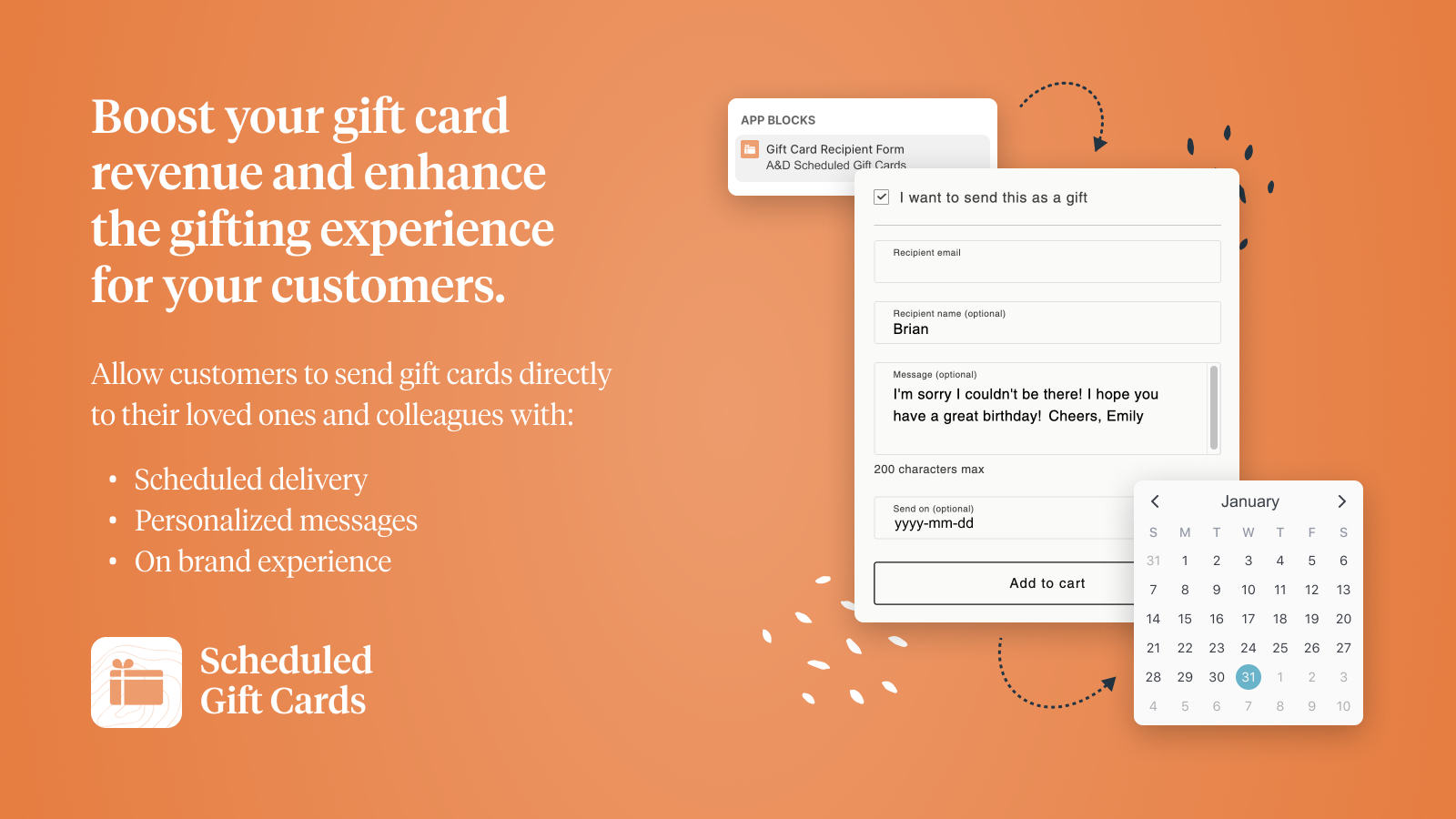 A&D: Scheduled Gift Cards