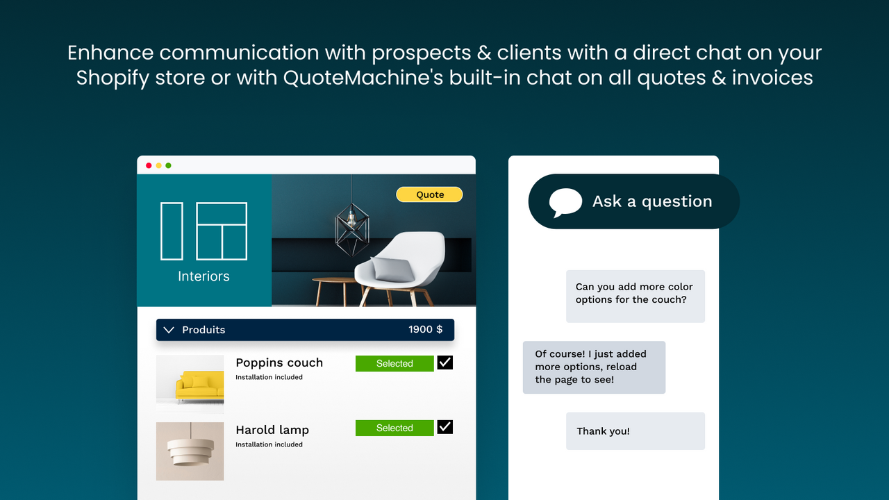 Enhance client communication with built-in chat, SMS and email