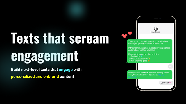 sms that screams engagement