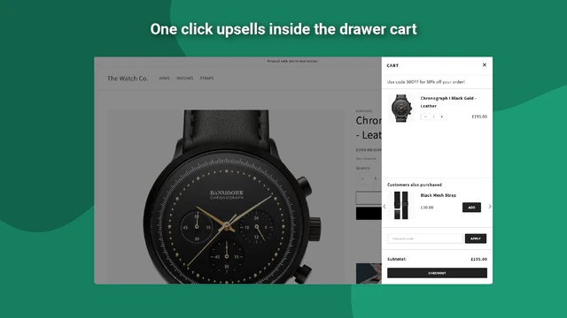 Upsells en un clic dans le tiroir du panier