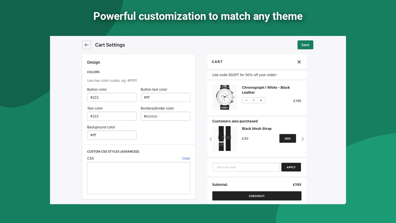 Personnalisation puissante pour correspondre à n'importe quel thème