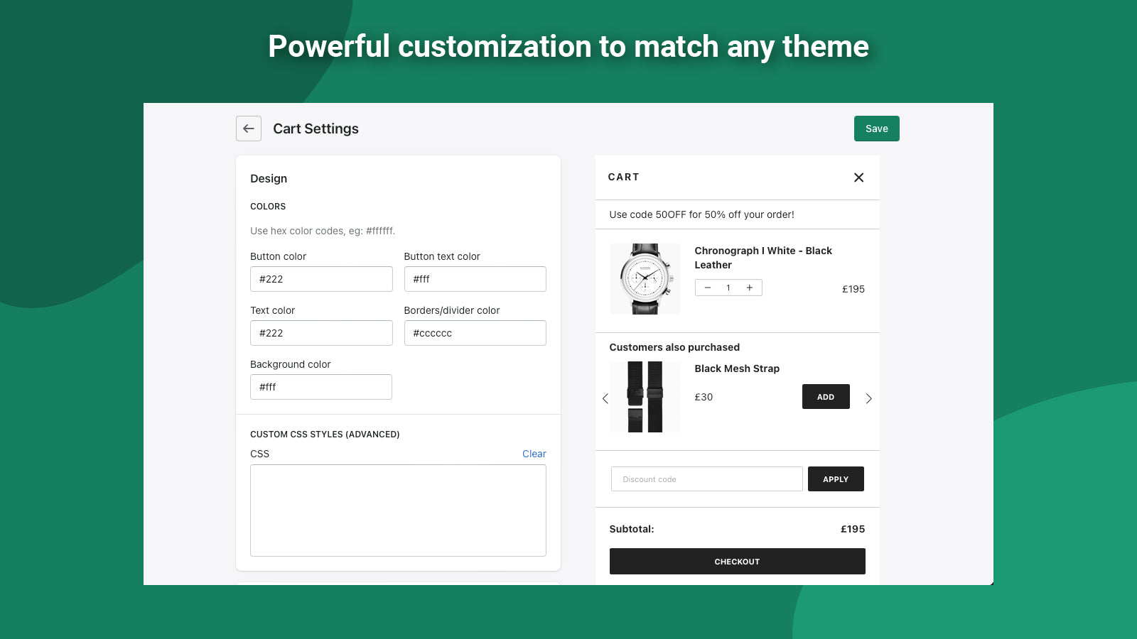 Cartix Cart Discount + Upsell Screenshot