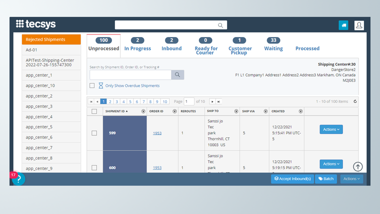 OrderDynamics Order Management Screenshot