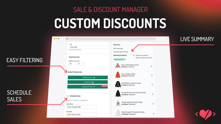 Heartcoding Sales & Discounts Screenshot