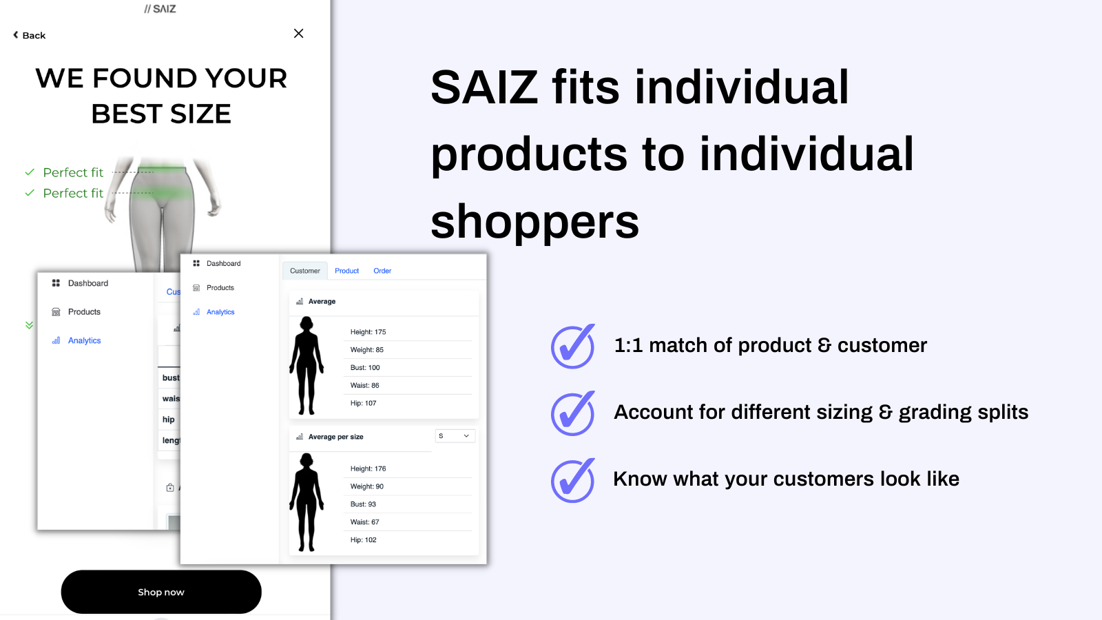 SAIZ ‑ size & fit recommender Screenshot