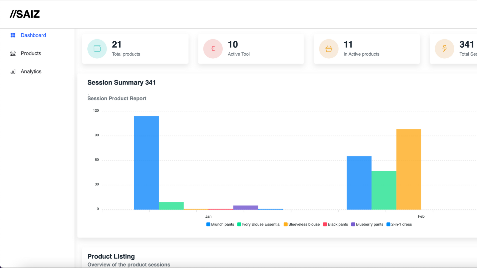 SAIZ ‑ size & fit recommender Screenshot