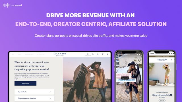 LoudCrowd Storefront Creator oder Affiliate Journey auf Social