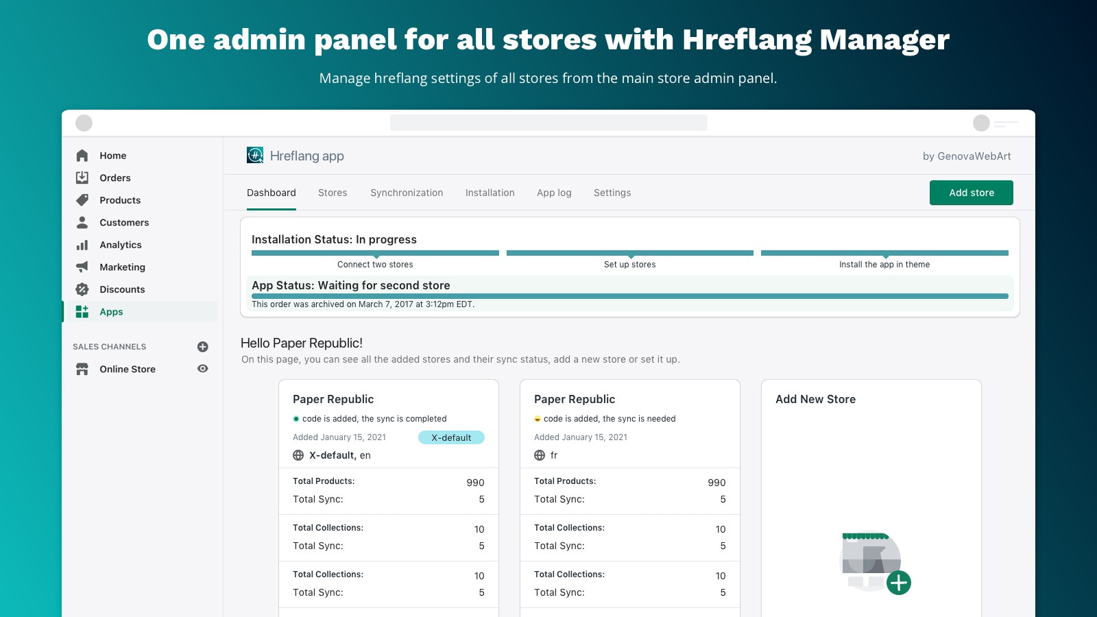 Optimización de motores de búsqueda de la aplicación Shopify Hreflang