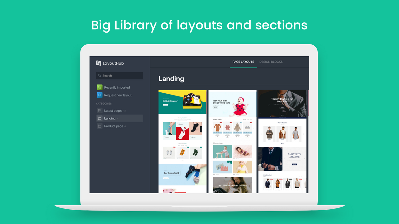 Big Library of layouts and sections