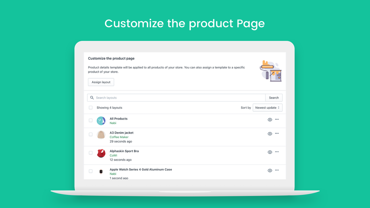 Product pages