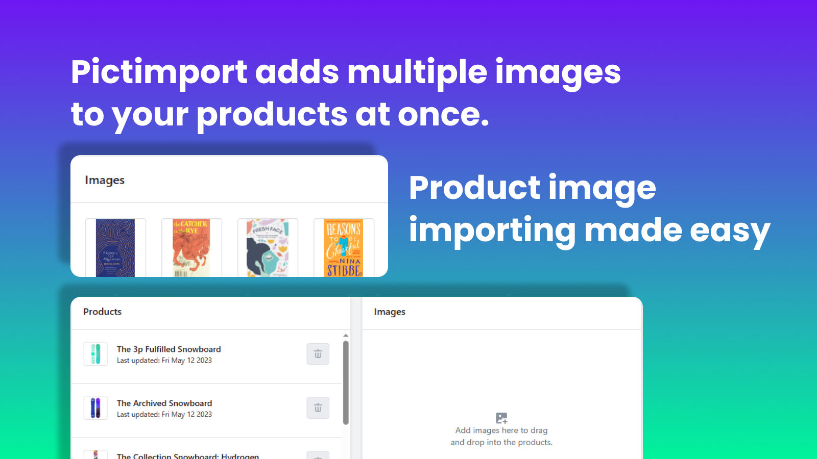 Pictimport: Bulk image upload Screenshot