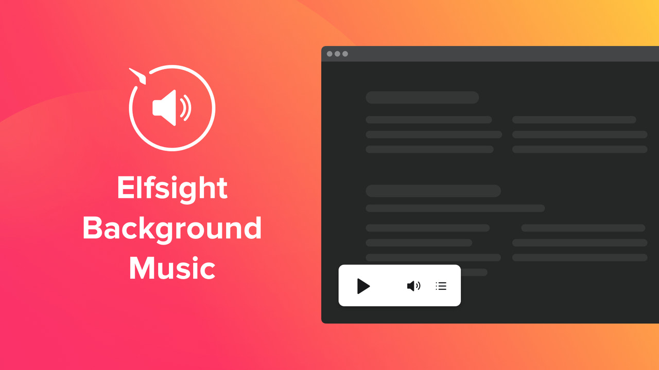 Background Music app for a Shopify website by Elfsight