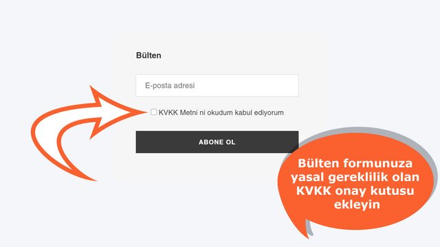 Add legal requirement KVKK checkbox to the newsletter form