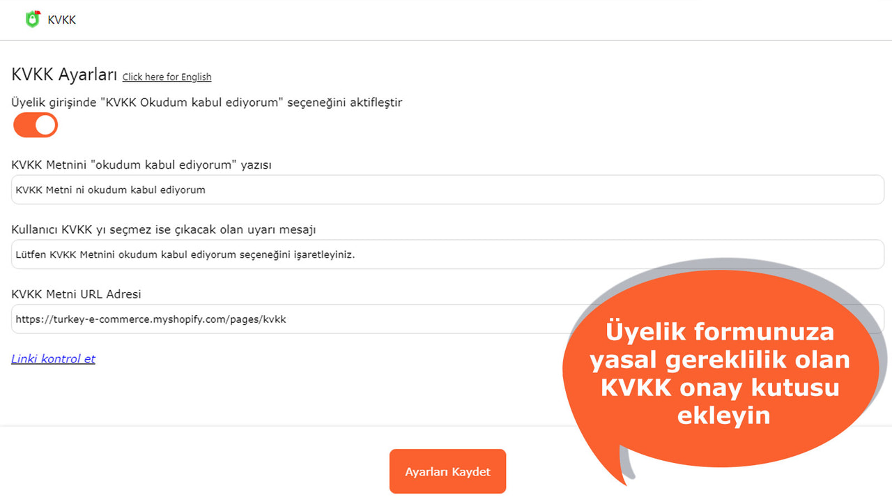 Add legal requirement KVKK checkbox to your site