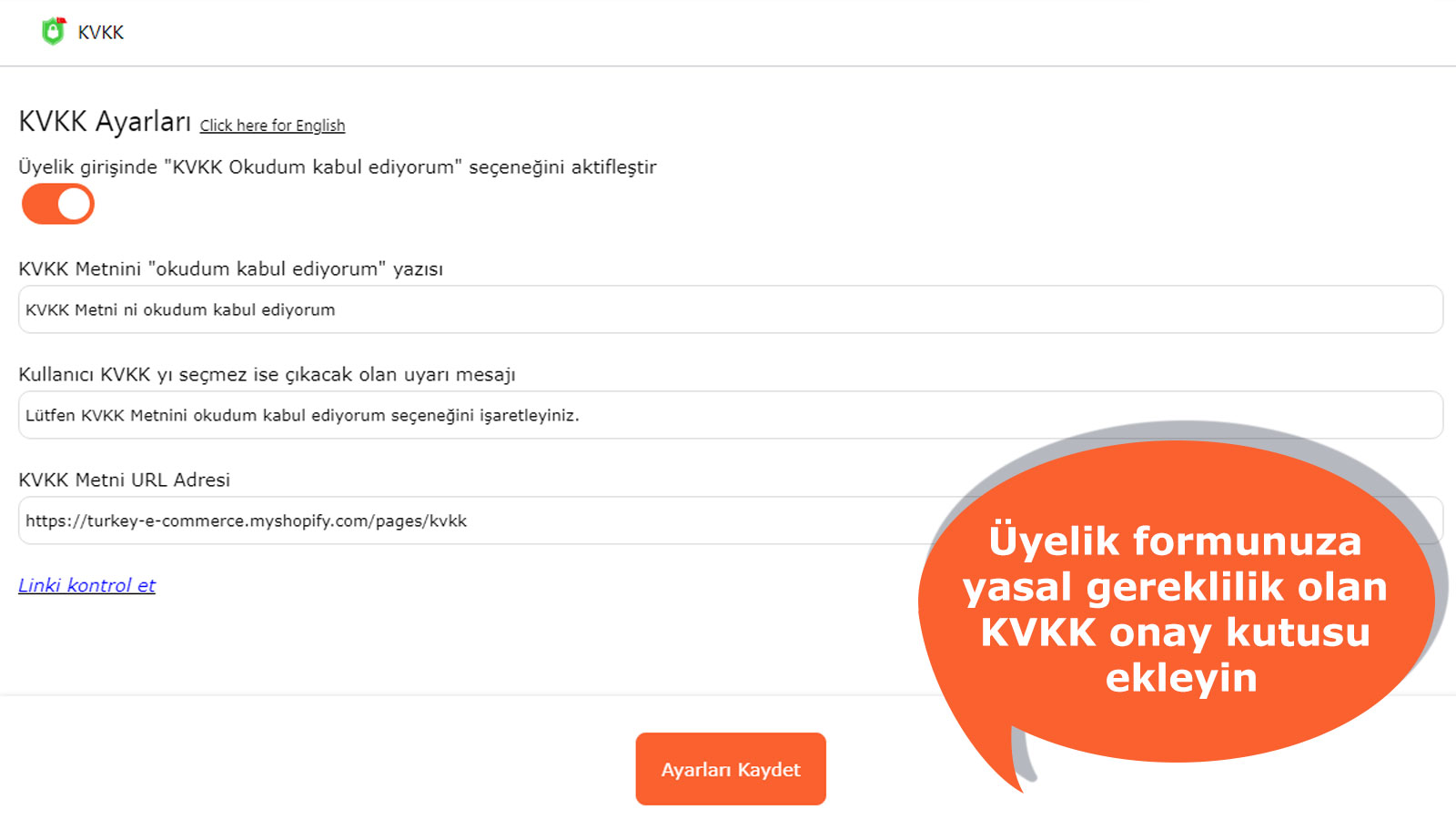 Add legal requirement KVKK checkbox to your site