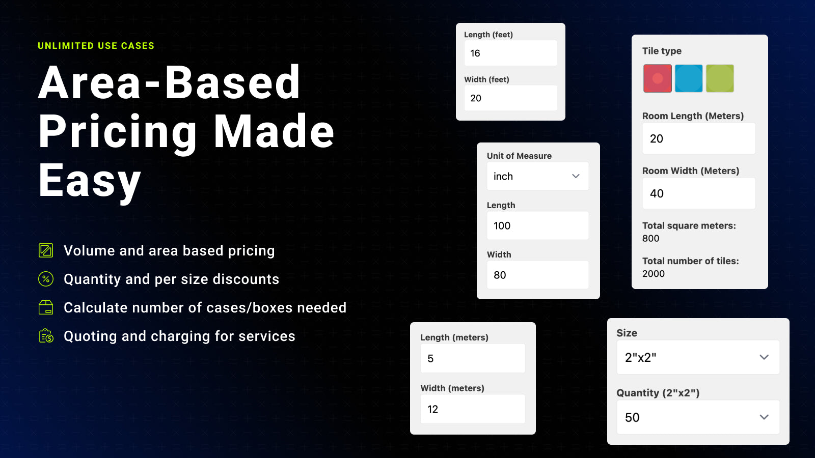 Custom Price Calculator Screenshot