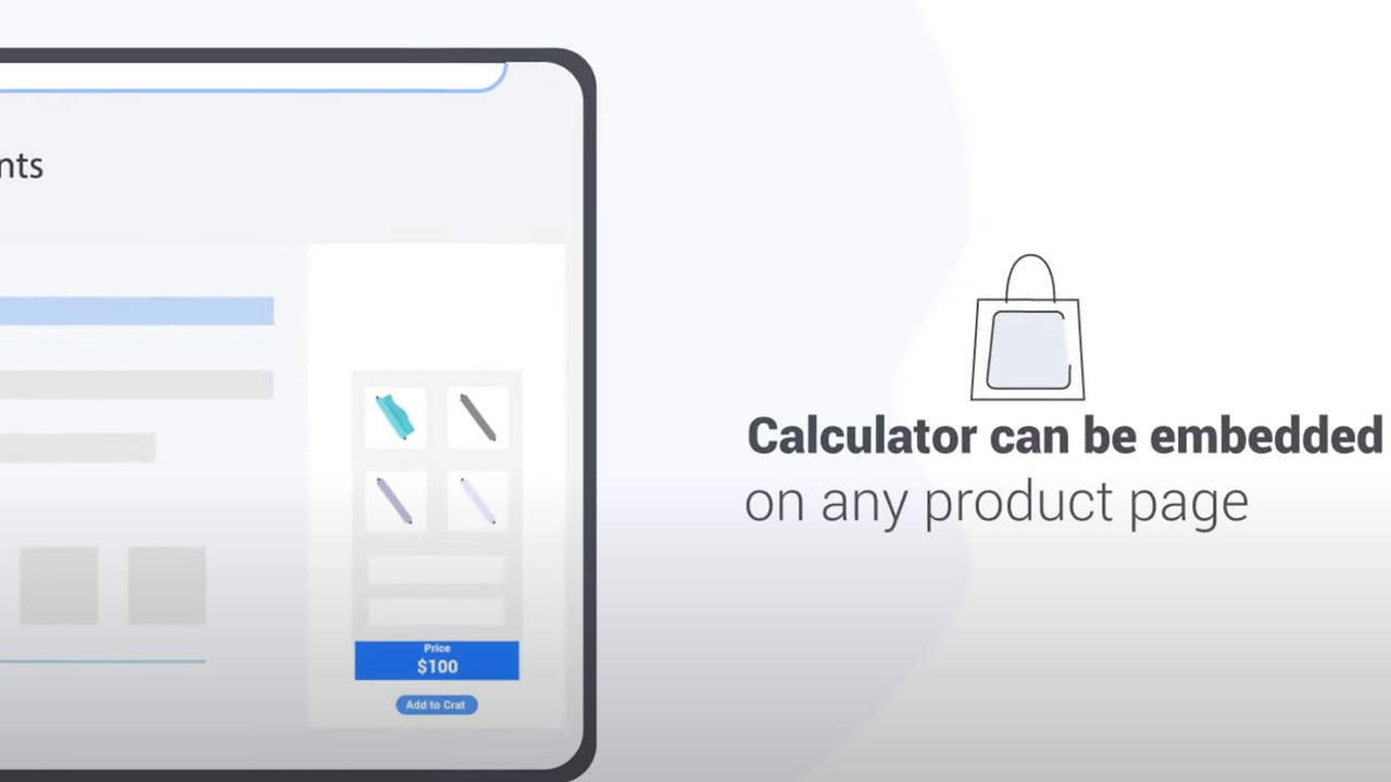calculadora de preços personalizada para diferentes entradas